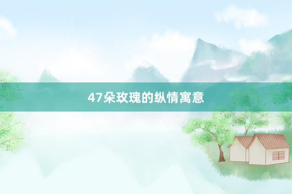 47朵玫瑰的纵情寓意